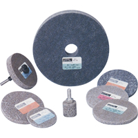 Standard Abrasives 500 Series Soft Density Unitized Wheels, 3" x 1/4", 1/4" Arbor, Medium Grit, Aluminum Oxide Cam Industrial