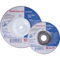 Meule Saitech Ultimate Performance, 4" x 1/4", Arbre 3/8", Oxyde d'aluminium, Type 27 Cam Industrial