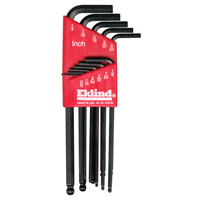 Balldrive Hex Key, Hex End, 7/64" x 3.56" L, L Shape Cam Industrial