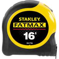 FatMax&reg; Measuring Tape, 1-1/4" x 16', 16ths of an Inch Graduations Cam Industrial