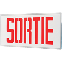 Stella Exit Signs - Sortie, LED, Hardwired, 17-1/2" L x 18-1/2" W, French XB933 | Cam Industrial