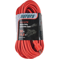 Vinyl Extension Cord, Outdoor, SJTW, 14/3 AWG, 15 A, 3 Outlet(s), 50' Cam Industrial