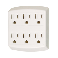 Adaptors, 6 Outlet(s), 15 Amps, 1875 W, 125 Cam Industrial