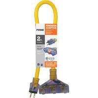 Adaptateurs pour g&eacute;n&eacute;ratrice, Ext&eacute;rieur, STOW, AWG 16/3, 20 A, 3 prise(s), 2' Cam Industrial