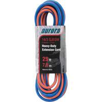 TPE-Rubber Extension Cord with Light Indicator, All-Weather, SJEOW, 14/3 AWG, 15 A, 3 Outlet(s), 25' Cam Industrial