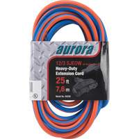 TPE-Rubber Extension Cord with Light Indicator, All-Weather, SJEOW, 12/3 AWG, 15 A, 3 Outlet(s), 25' Cam Industrial