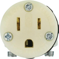 Hospital Grade Extension Plug Connector, 5-15R, Nylon Cam Industrial