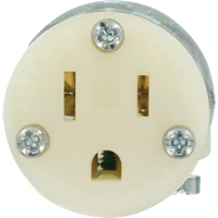 Hospital Grade Extension Plug Connector, 5-15R, Nylon XI199 | Cam Industrial