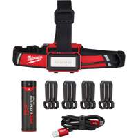Low-Profile USB Headlamp, LED, 600 Lumens, 2 Hrs. Run Time, Rechargeable Batteries Cam Industrial