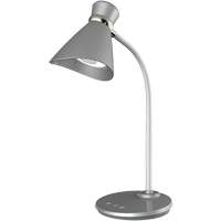 Lampe de bureau, 6 W, DEL, Col 16", Argent Cam Industrial