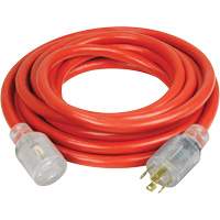 Generator Extension Cord with Quad Tap, 10 AWG, 30 A, 4 Outlet(s), 25' XI765 | Cam Industrial