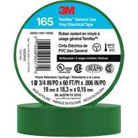 Temflex™ General Use Vinyl Electrical Tape 165, 19 mm (3/4") x 18 M (60'), Green, 6 mils XI865 | Cam Industrial