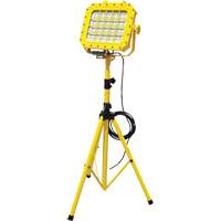 Explosion Proof Floodlight with Tripod, LED, 40 W, 5600 Lumens, Aluminum Housing XJ044 | Cam Industrial