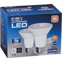 Dimmable LED Bulb, Flood, 7 W, 500 Lumens, PAR20 Base XJ062 | Cam Industrial