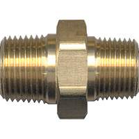 Reducing Hex Nipple, Brass, 1/4" x 1/8", NPT x NPT Cam Industrial