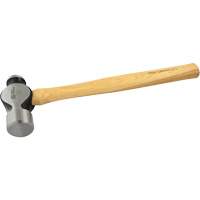 Ball Pein Hammer, 48 oz. Head Weight, Plain Face, Wood Handle Cam Industrial