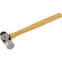 Ball Pein Hammer, 32 oz. Head Weight, Plain Face, Wood Handle Cam Industrial