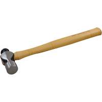 Ball Pein Hammer, 16 oz. Head Weight, Plain Face, Wood Handle Cam Industrial