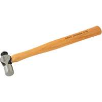 Ball Pein Hammer, 8 oz. Head Weight, Plain Face, Wood Handle Cam Industrial