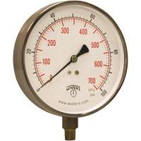 Contractor Pressure Gauge, 4-1/2" , 0 - 100 psi, Bottom Mount, Analogue YB900 | Cam Industrial