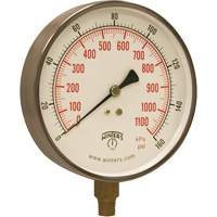 Contractor Pressure Gauge, 4-1/2" , 0 - 160 psi, Bottom Mount, Analogue Cam Industrial