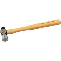 Ball Pein Hammer, 12 oz. Head Weight, Plain Face, Wood Handle Cam Industrial