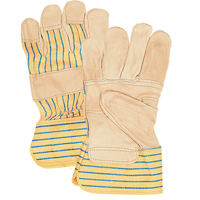 Gants d'ajusteur &agrave; paume renforc&eacute;e, Grand, Paume en Cuir fleur de vache, Doublure en Coton Cam Industrial