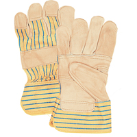Fitters Patch Palm Gloves, Large, Grain Cowhide Palm, Cotton Inner Lining YC386R | Cam Industrial
