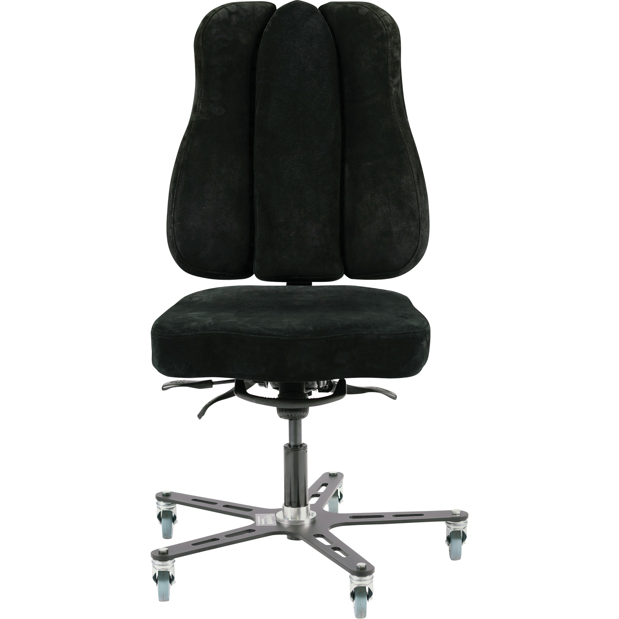 TF150 Welding Grade Ergonomic Chair, Suede, Black, 300 lbs