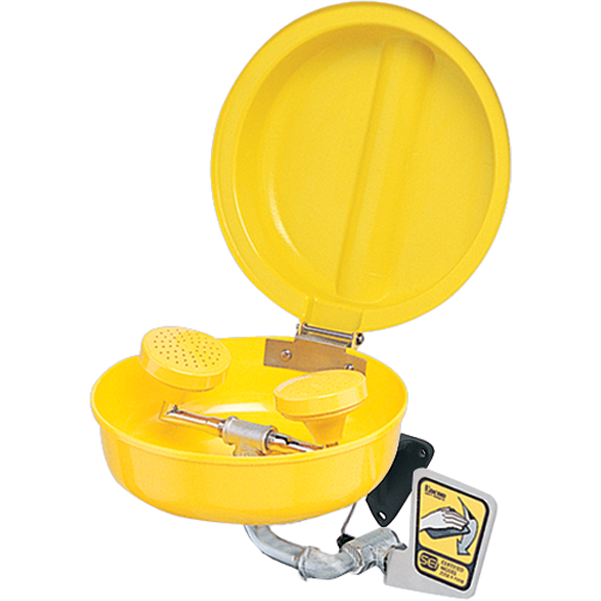 Encon Eye/Face Wash With Cover, Pedestal Installation, Plastic Bowl